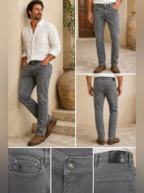 English Laundry Gray Slim Fit Jeans 38x34 Stretch Denim